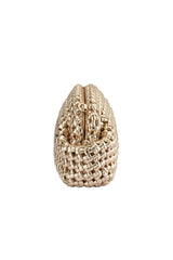 Everly Hand Woven Clutch - Gold