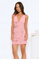 Sugar Satin Mini Dress Pink