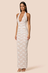 Nookie Arabella Halter Maxi Dress - Ivory