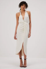 Misha Cressida Slinky Jersey Midi Dress - Ivory
