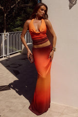 Lotus Maxi Skirt - Blaze Ombre