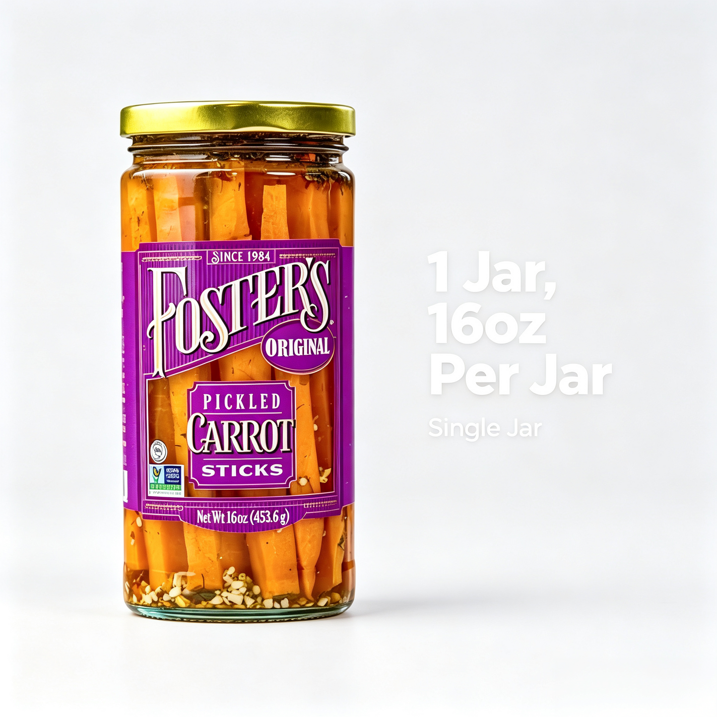 Foster's Original Pickled Carrot Sticks 16oz 2 Pack