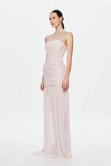 Misha Ember Wrapped Maxi Dress - Dusty Pink