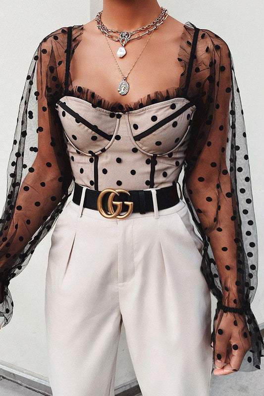 Chloe Top - Black Spot
