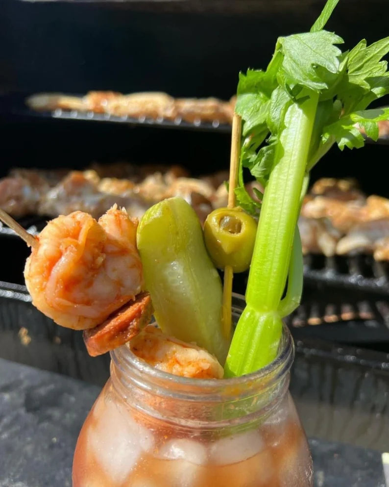 Cajun Spicy Pickled Shrimp 12oz Jar | Tangy Marinated Mississippi Gulf Shrimp Ready-to-Eat Seafood Snack