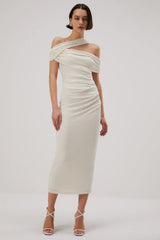 Misha Imani Slinky Jersey Midi Dress - Ivory