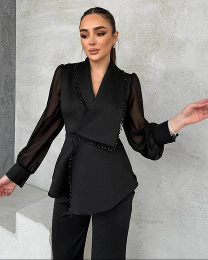 Calina - Rhinestone Two-Piece Set
