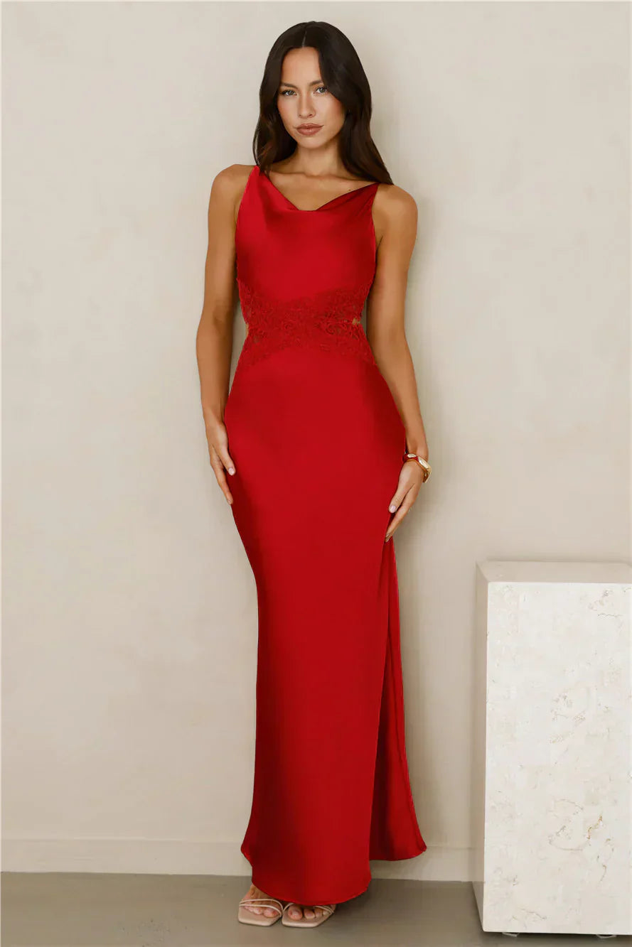 Satin Embrace Maxi Dress