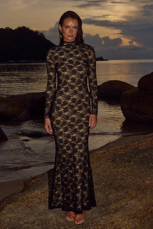 Maeya Maxi Dress - Black