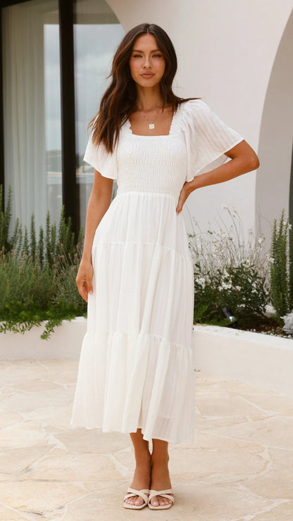 Lainey Midi Dress - White