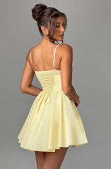 FELICITY MINI DRESS - YELLOW