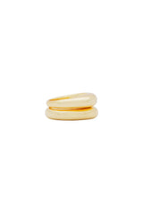 Dome Ring Set - 18k Gold Plated