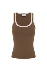 Angelo Tank - Chocolate/Pink
