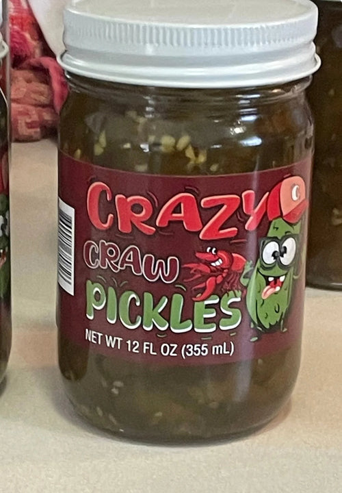 Homemade Cajun Crawfish Spicy Pickles 12 FL OZ, Multi-Purpose Savory Pickle Snack