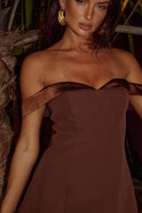 Ebony Mini Dress - Espresso