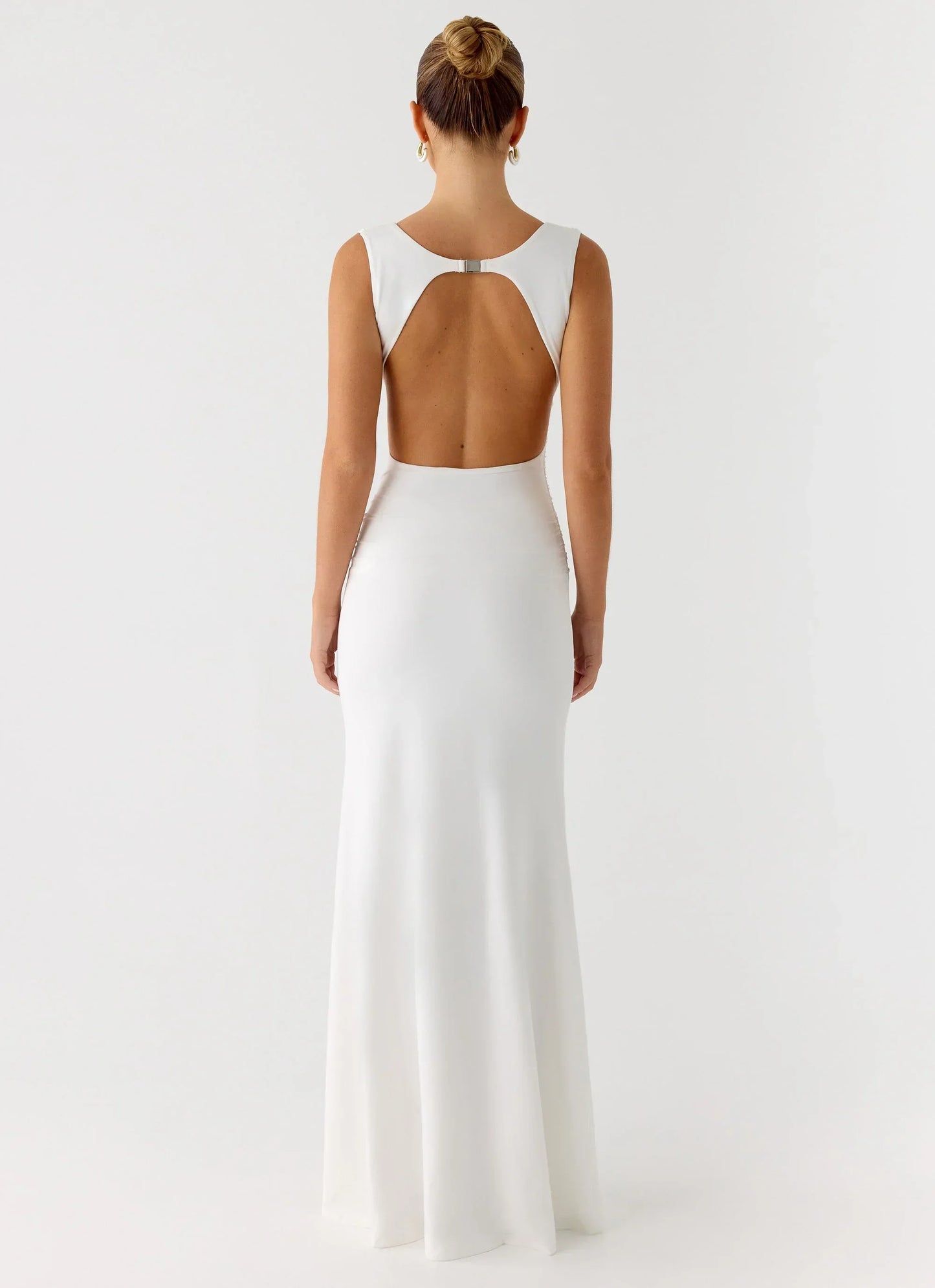 Cherry Sky Maxi Dress - White