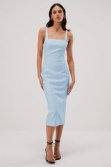 Misha Beck Bonded Midi Dress - Sky Blue