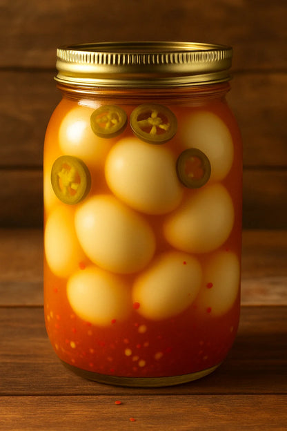 Cajun Spicy Pickled 3-Jar Bundle (Shrimp / Quail Eggs / Spicy Pickles)