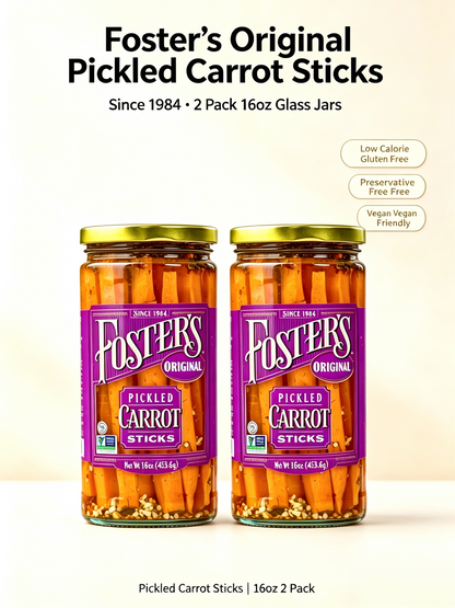 Foster's Original Pickled Carrot Sticks 16oz 2 Pack