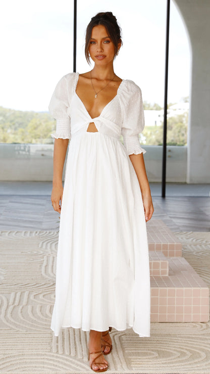 Cierra Midi Dress - White