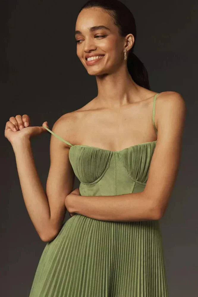 Amarè – Tulle midi dress with sweetheart neckline