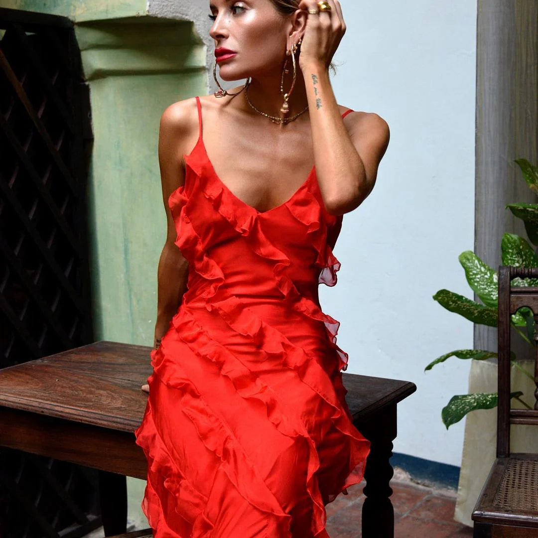 Amorie - Ruffle Dress with Romantic Look