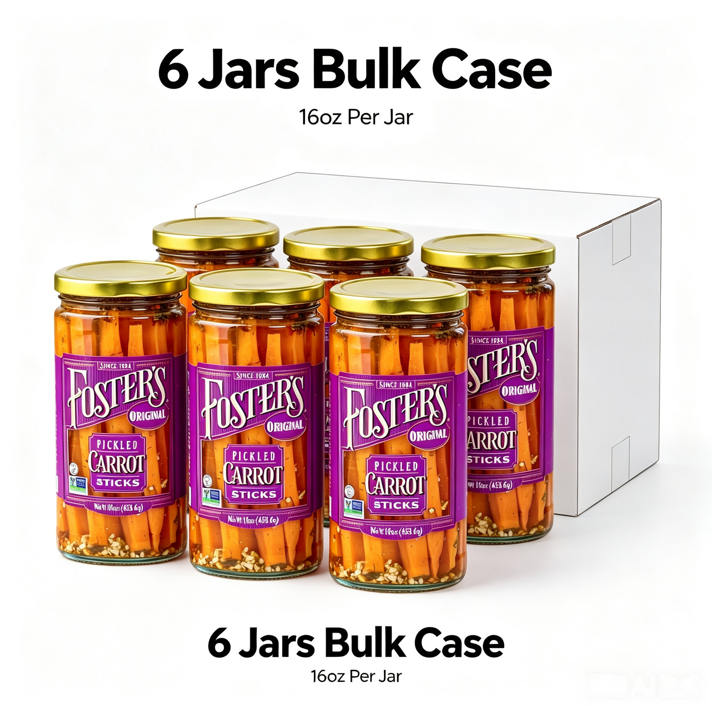 Foster's Original Pickled Carrot Sticks 16oz 2 Pack