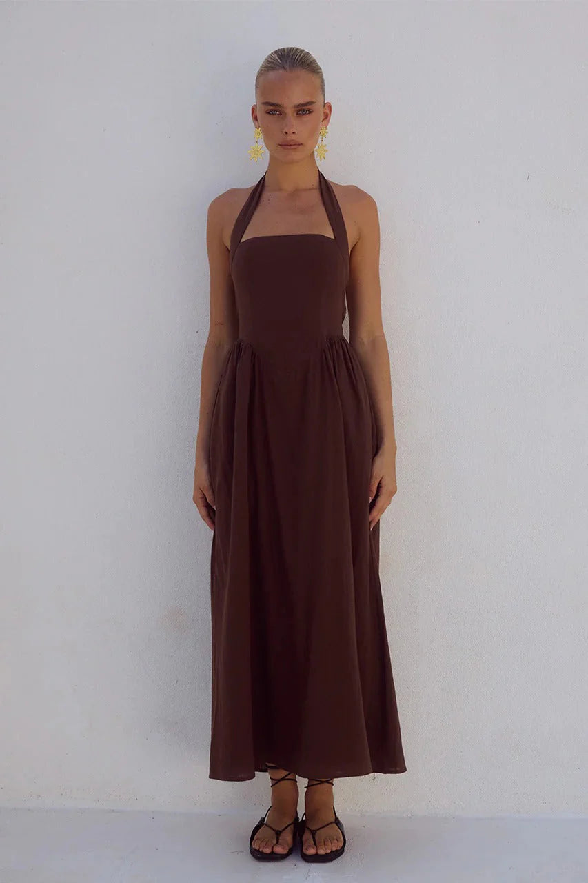 Locklea Midi Dress - Chocolate